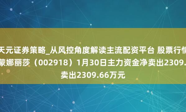天元证券策略_从风控角度解读主流配资平台 股票行情快报：蒙娜丽莎（002918）1月30日主力资金净卖出2309.66万元